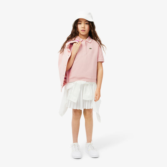 Pleat Back Petit Pique Polo Shirt-PJ8439