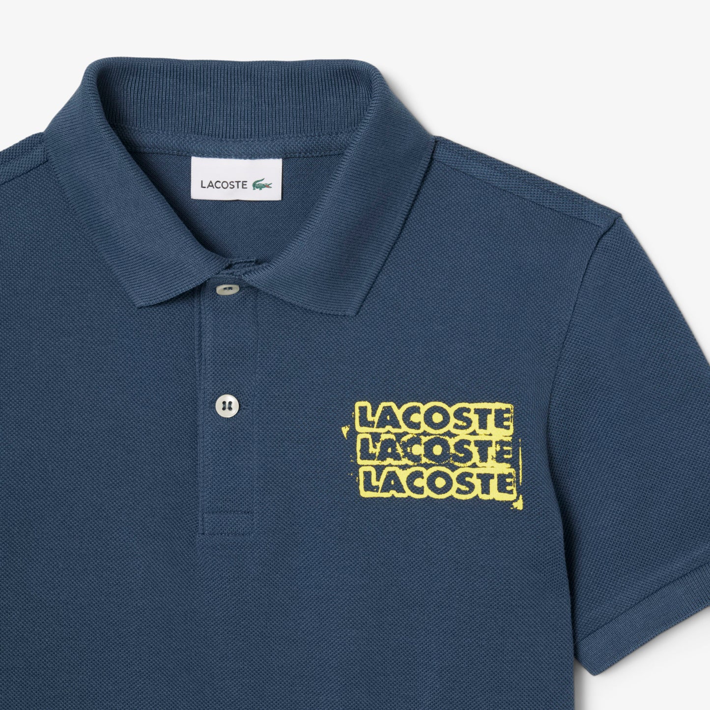 Print Petit Pique Polo Shirt-PJ8463