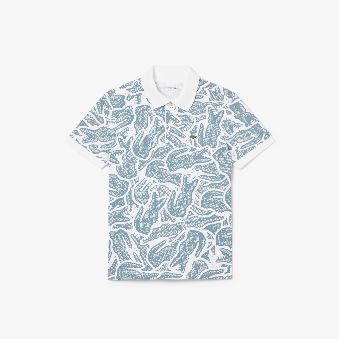 Petit Pique Print Polo Shirt-PJ8466