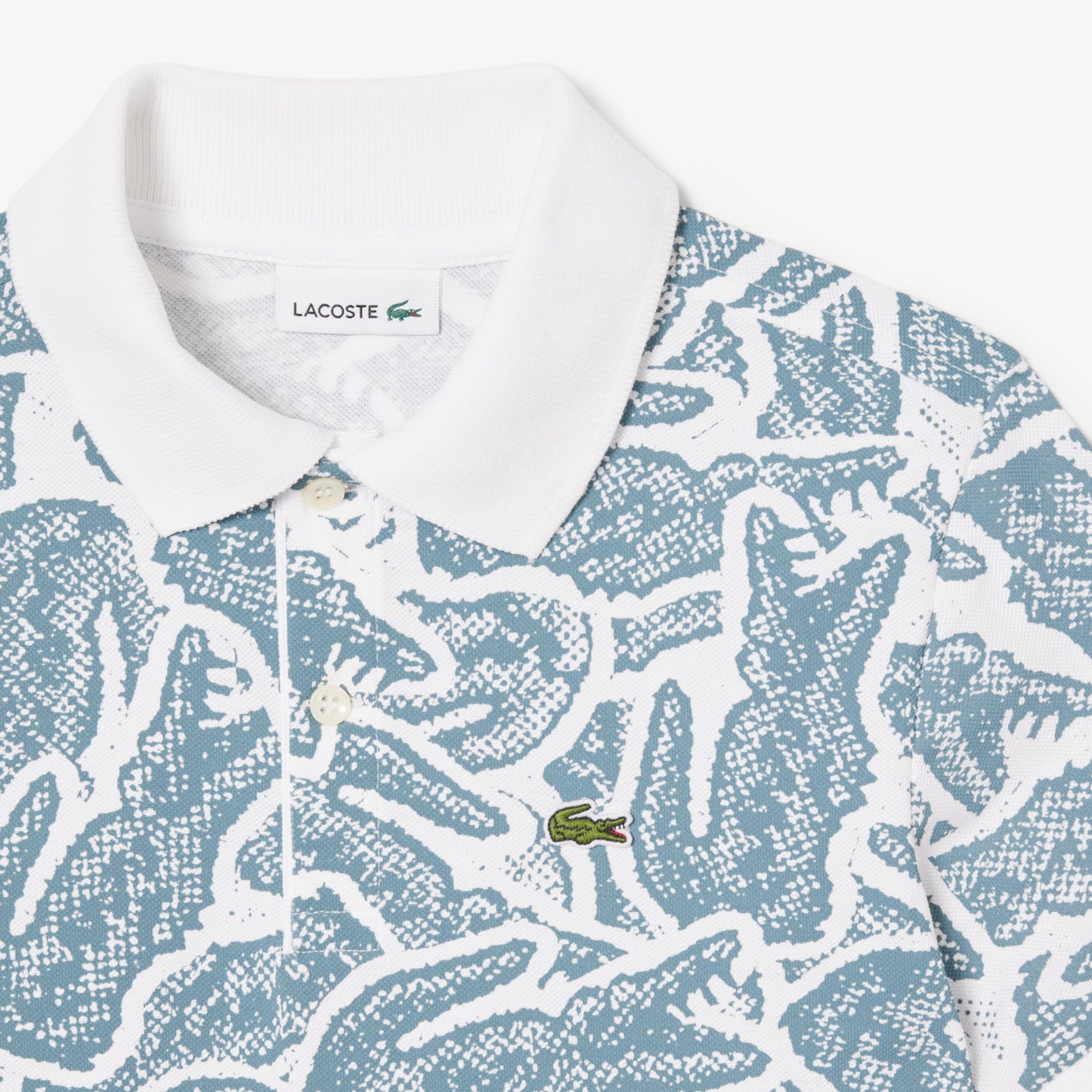 Petit Pique Print Polo Shirt-PJ8466