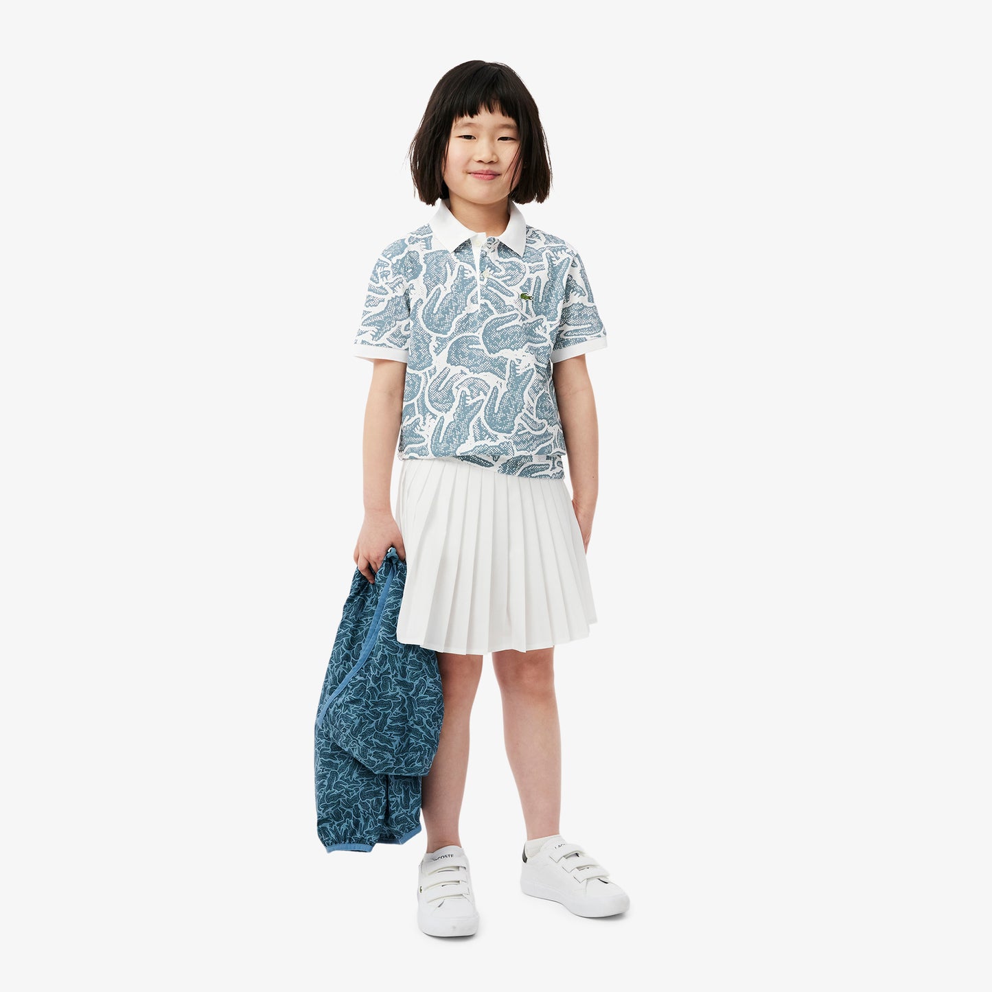 Petit Pique Print Polo Shirt-PJ8466