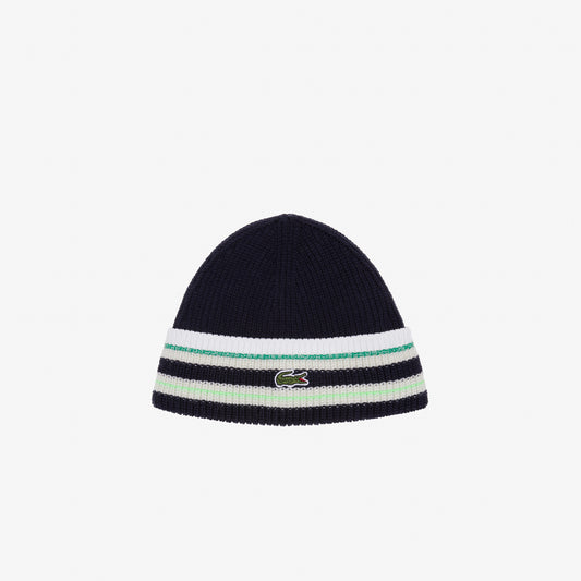 French Made Striped Wool Beanie