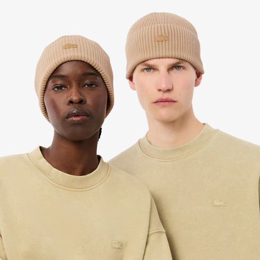 Washed Effect Ribbed Cotton Beanie-RB3152