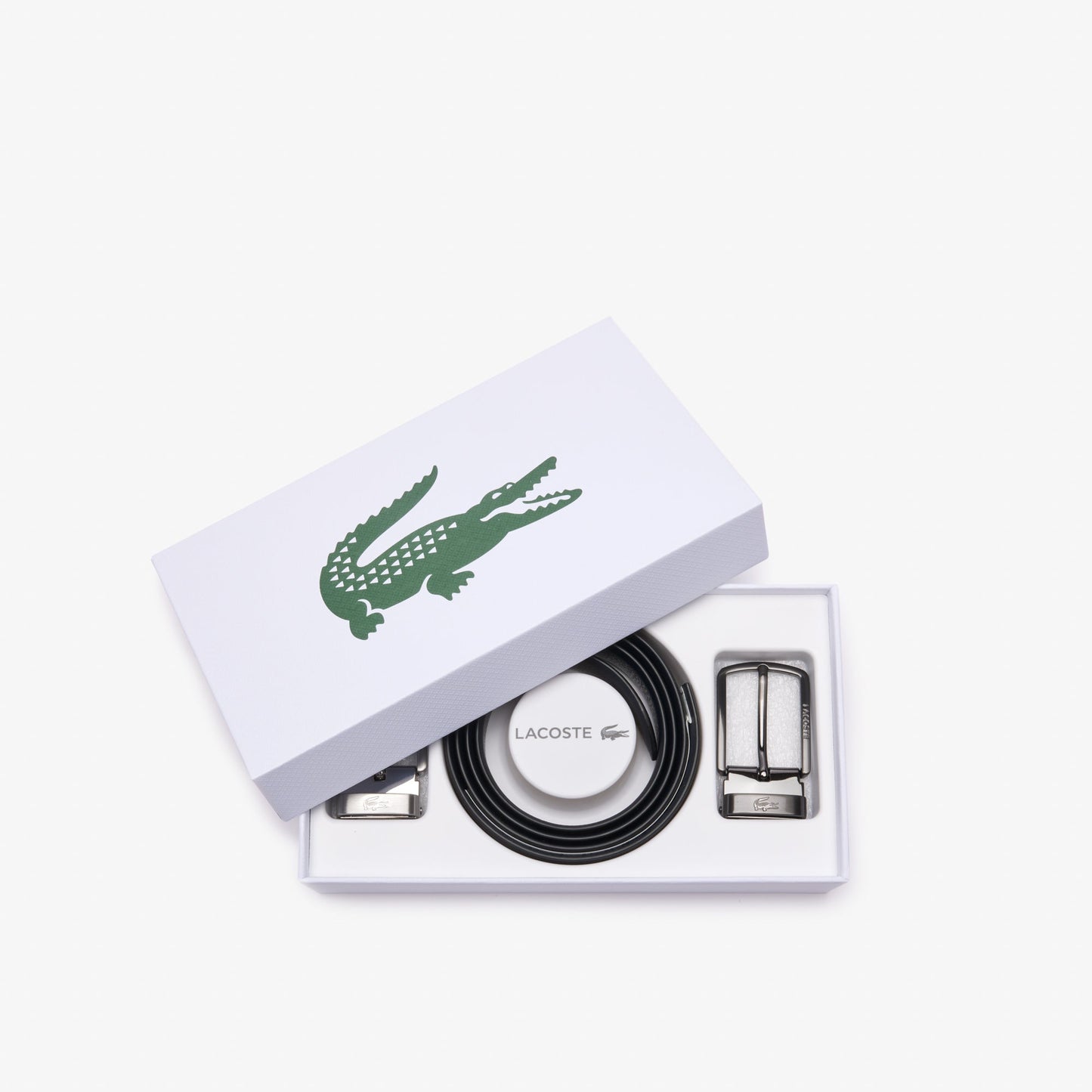 Smooth Leather Belt and 2 Buckle Gift Set-RC4101