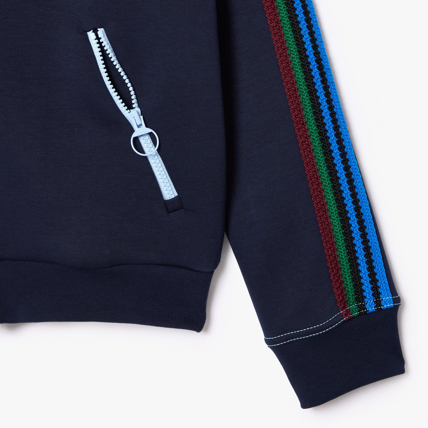 Paris French Made Stripe Collar Zipped Sweatshirt-SF1654