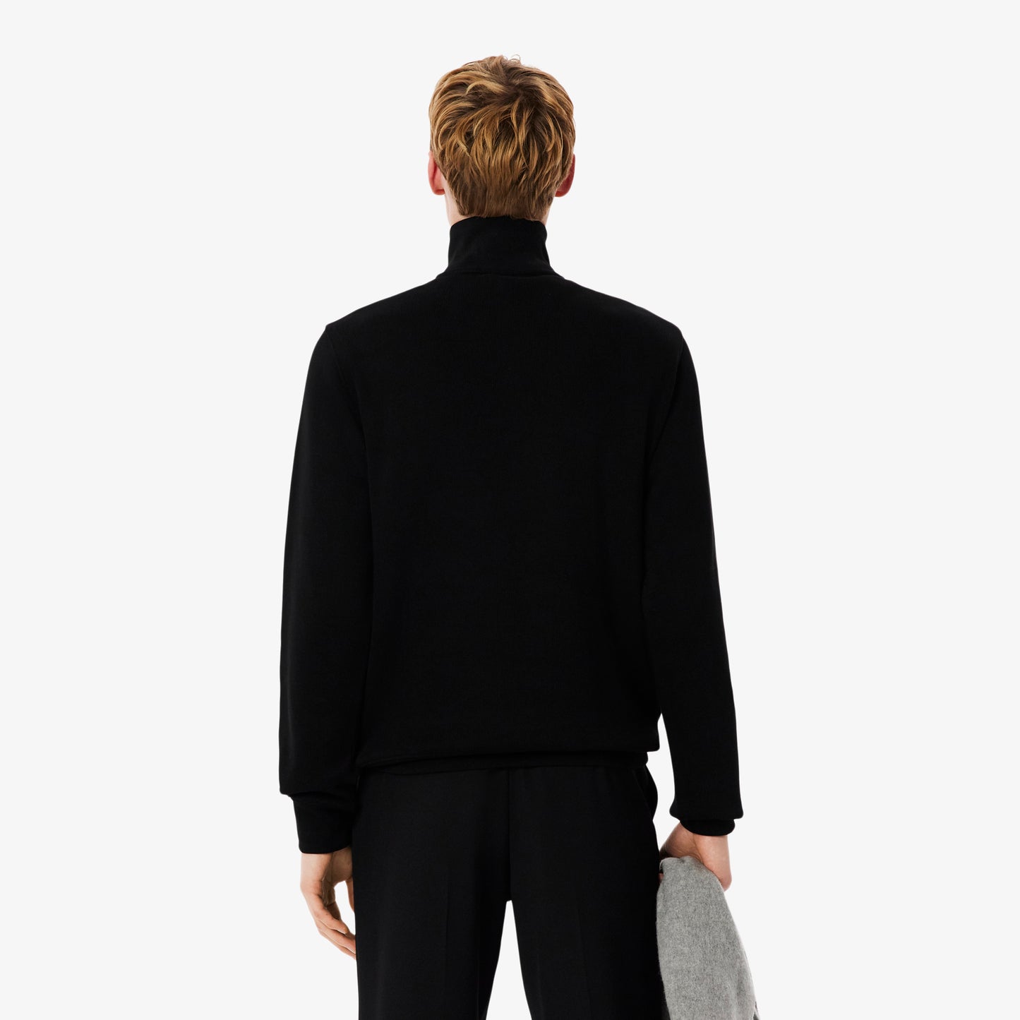 Zip-Up High Neck Interlock Sweatshirt - SH1927