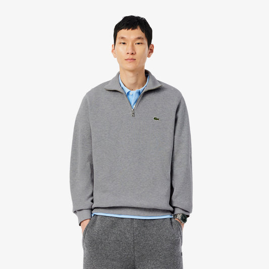 Zip-Up High Neck Interlock Sweatshirt - SH1927