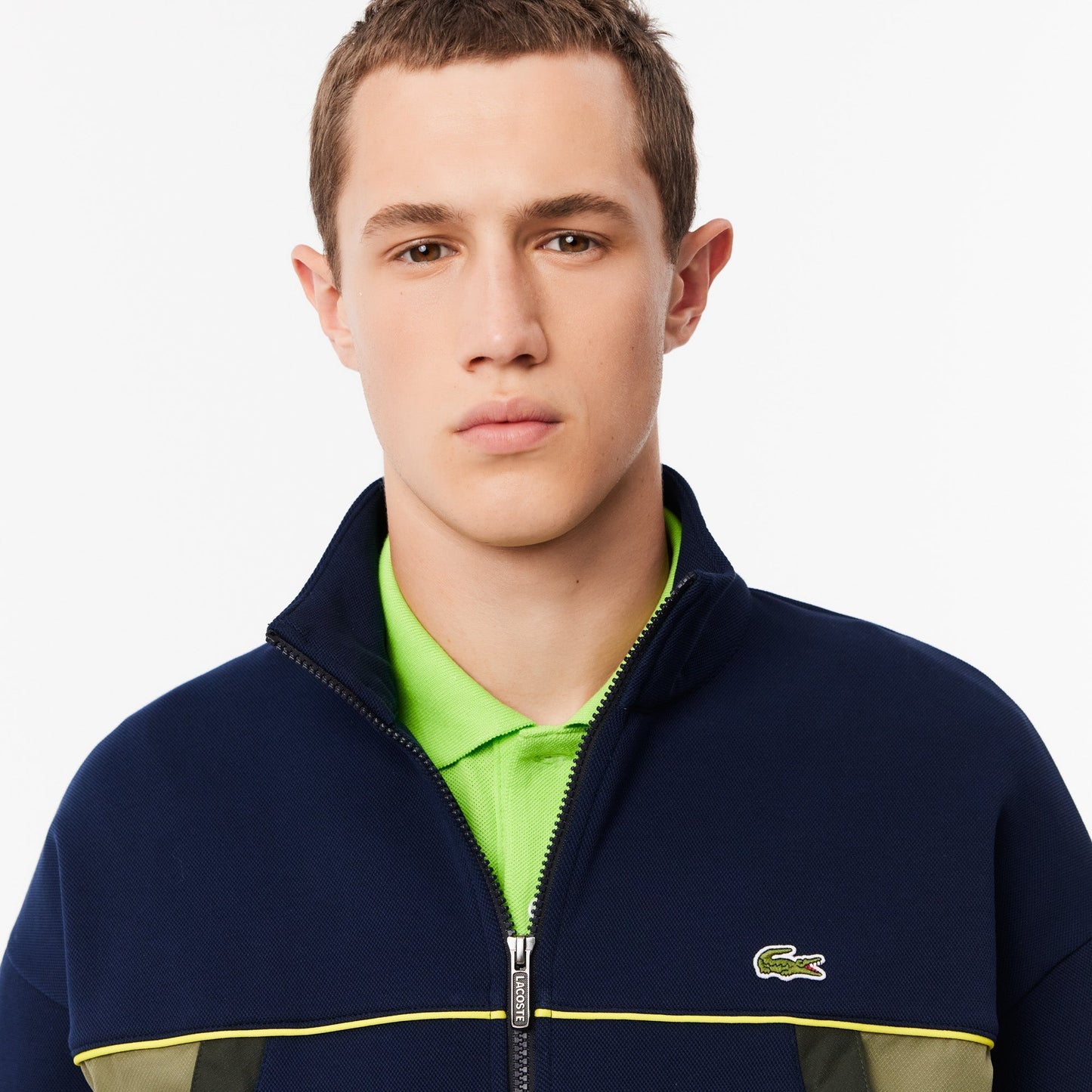 Loose Fit Zip-Up Piqué Sweatshirt - SH2808