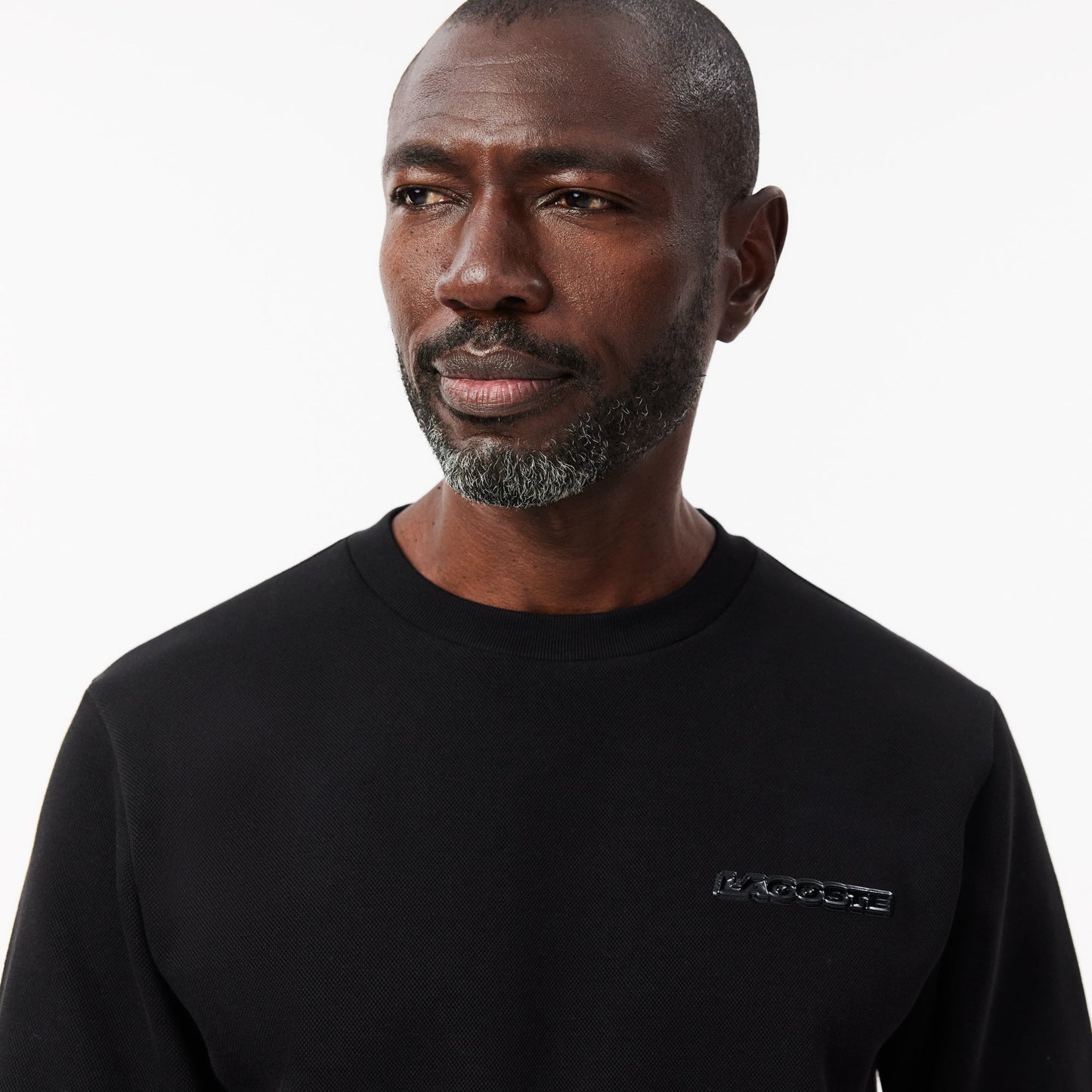 Pique Badge Accent Sweatshirt-SH2858