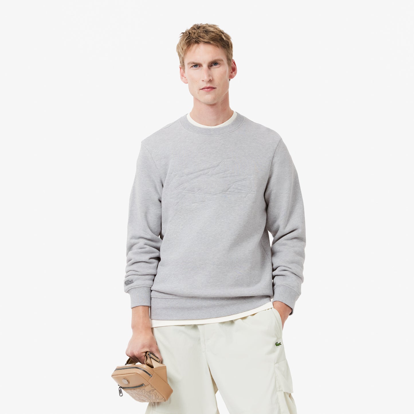 Fleece Embroidered Crocodile Sweatshirt-SH3595