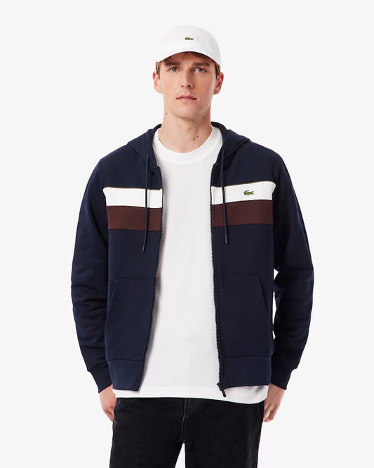 Zipped Colour-Block Hoodie-SH5913