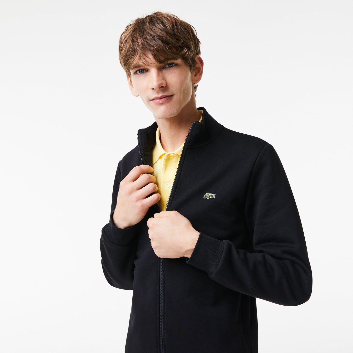 Zip-Up High Neck Fleece Sweatshirt - SH9622