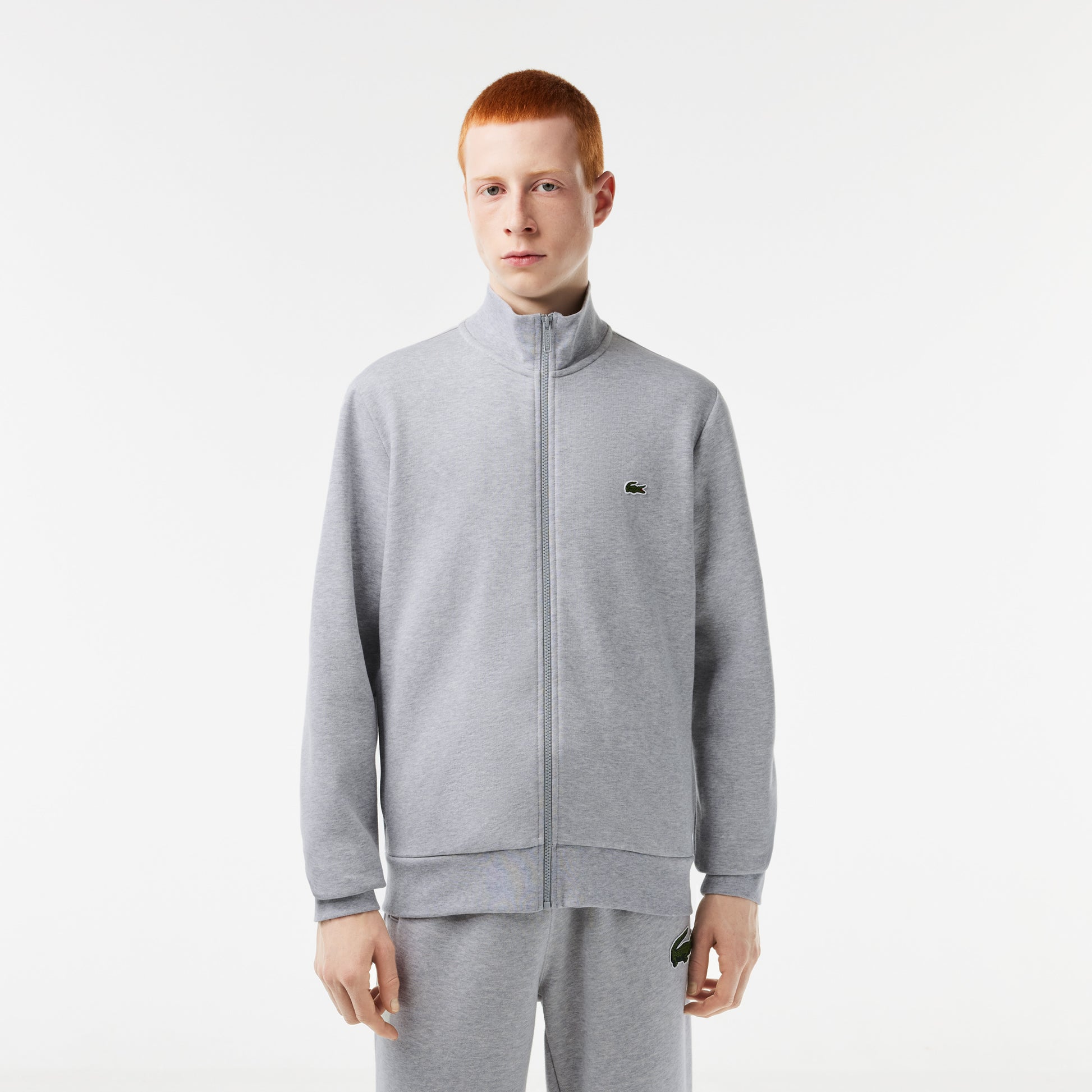 Men's Lacoste Regular Fit Brushed Fleece Zippered Sweatshirt