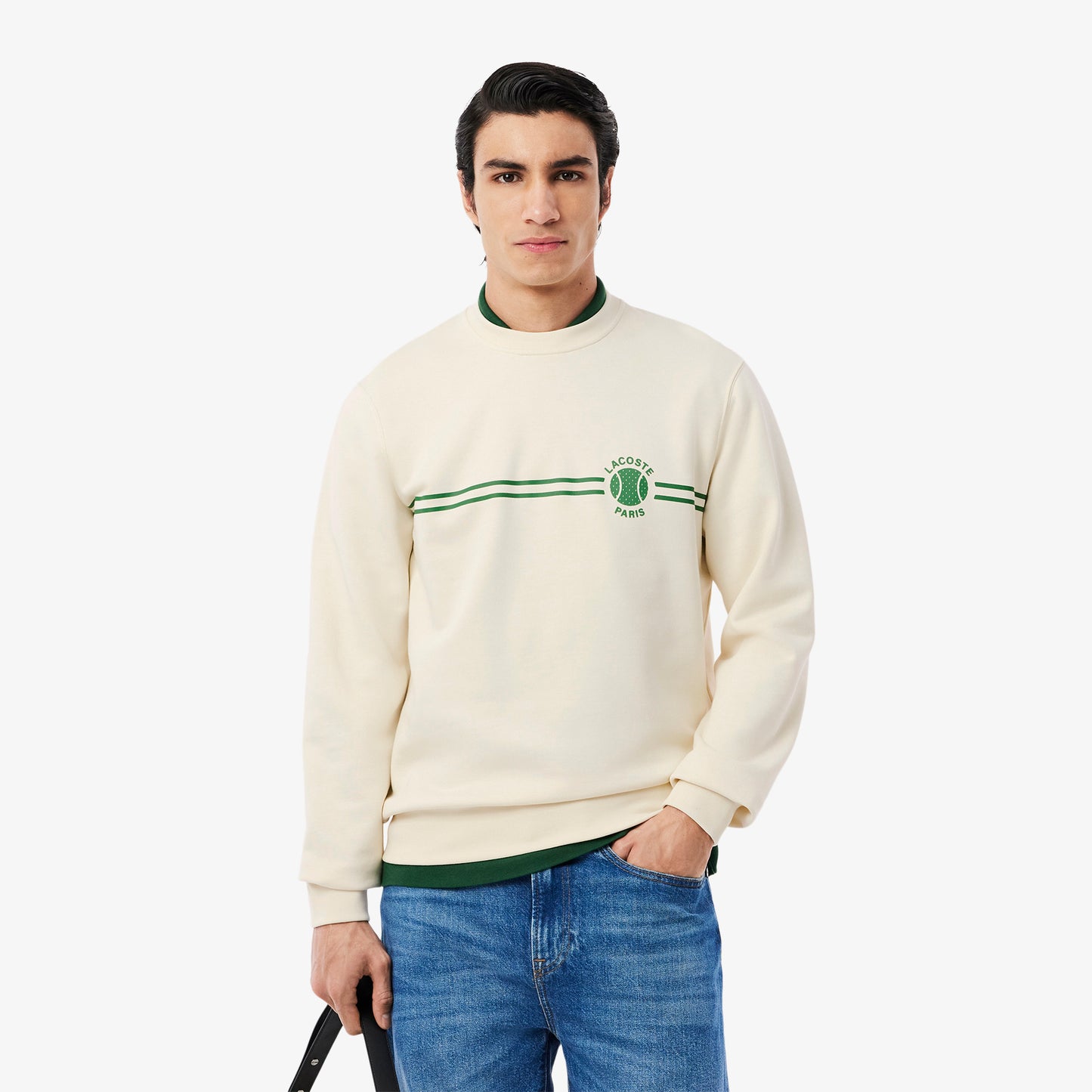 Tennis Print Fleece Sweatshirt-SH9691