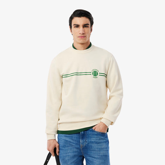 Tennis Print Fleece Sweatshirt-SH9691