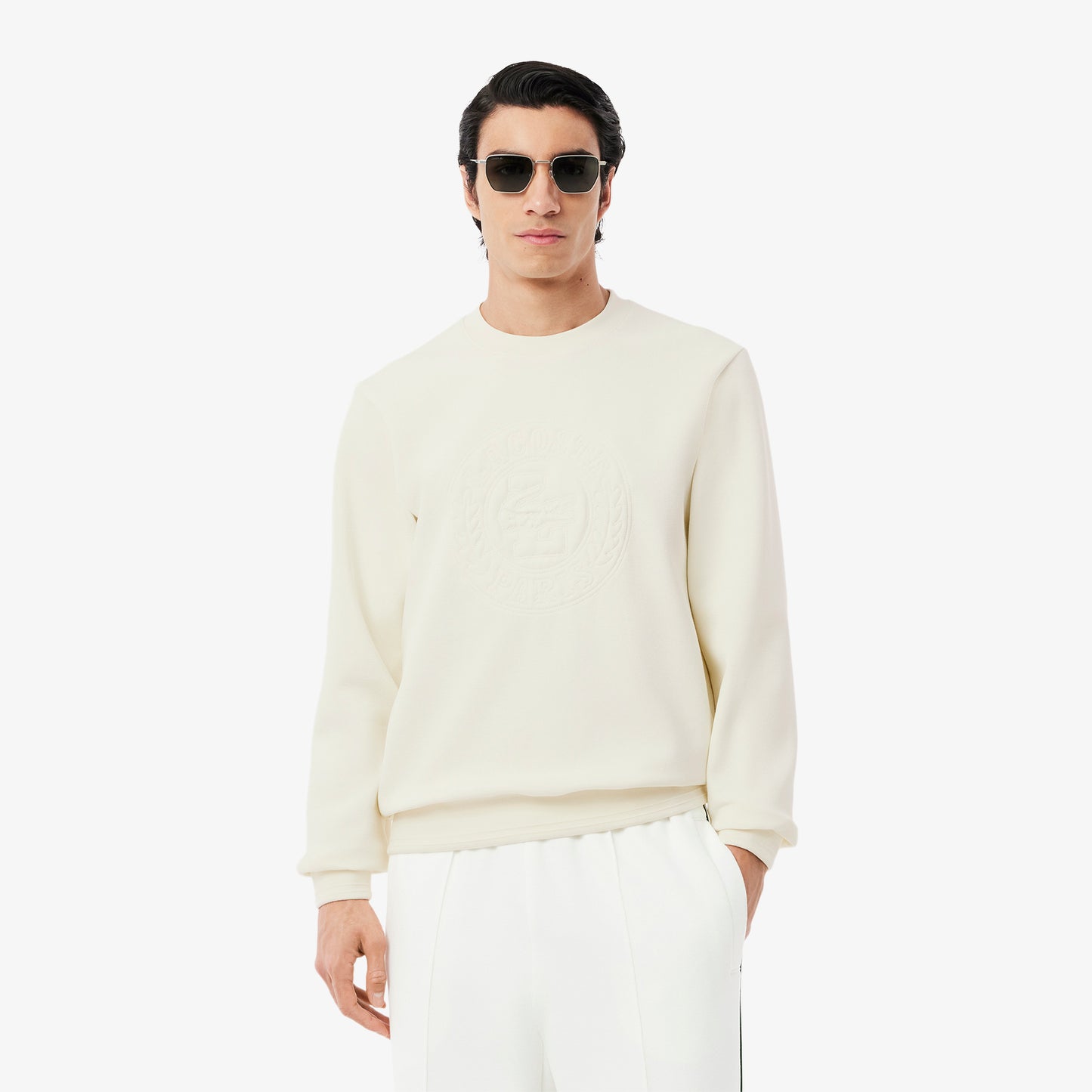 Embossed Logo Pique Sweatshirt-SH9959