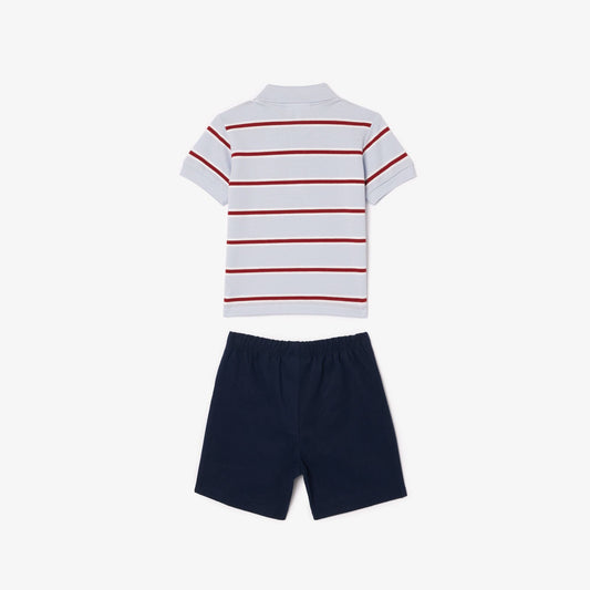 Baby Lacoste Organic Cotton Stripe Set - 4J7443