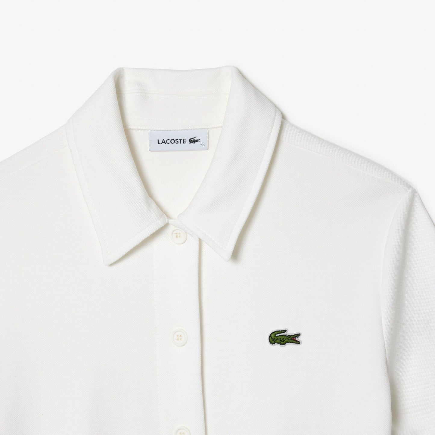 WoMen's Lacoste Organic Cotton Buttoned Polo Dress - EF6922