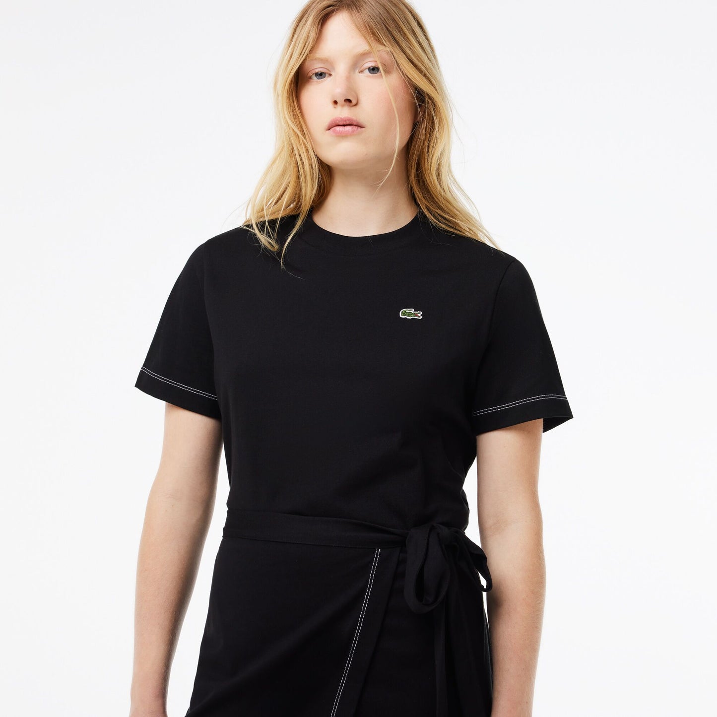 Short Sleeved Contrast Trim Oversized Jersey Dress - EF7268