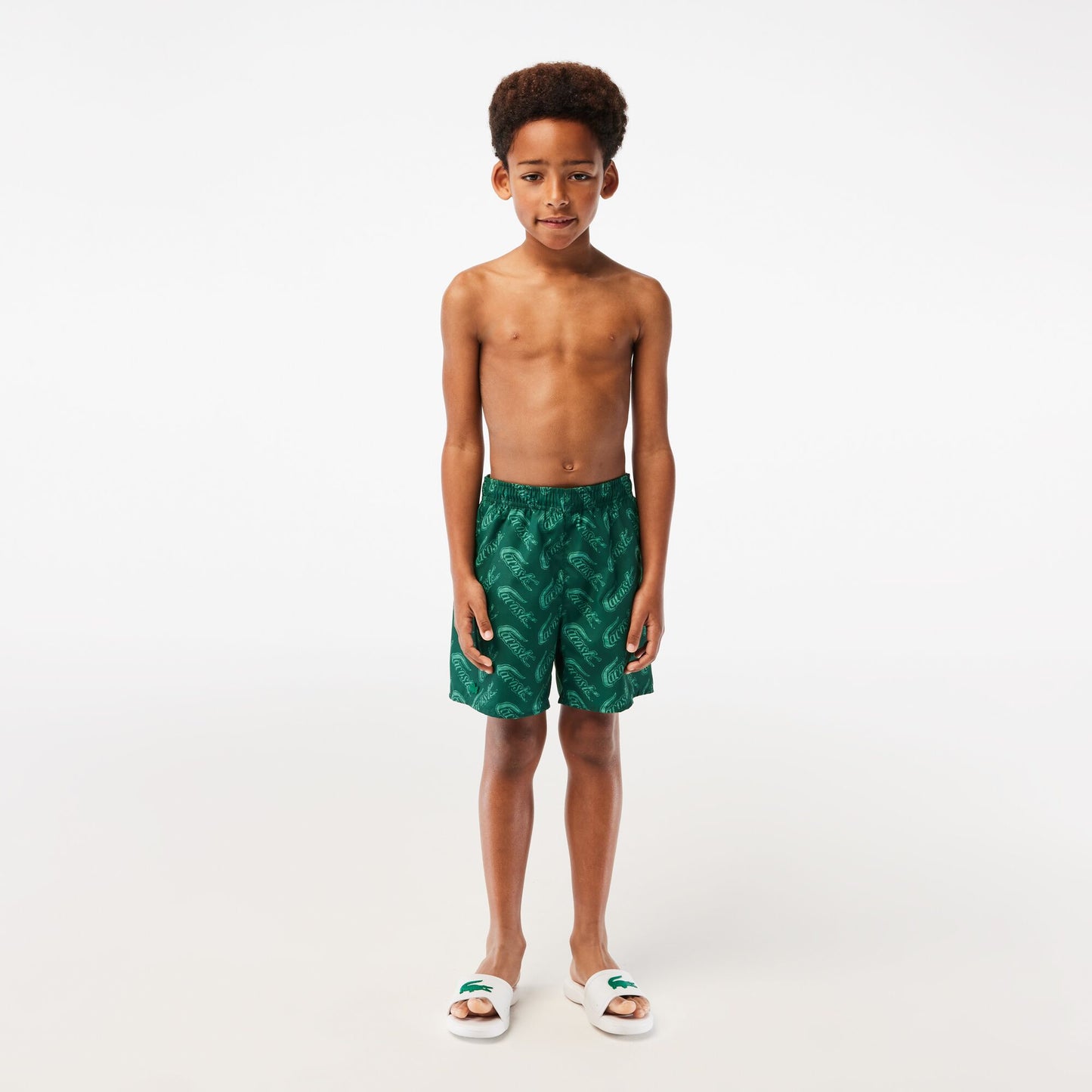 Boy's Lacoste Croc Print Swimsuit - MJ5487
