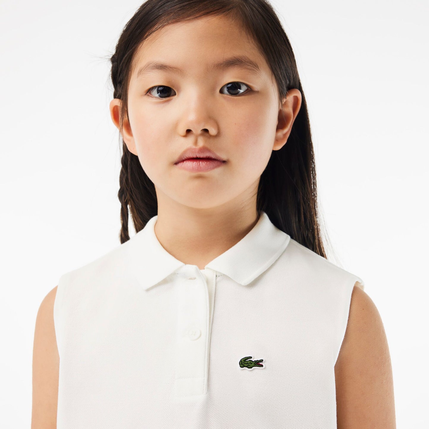 Sleeveless Stretch Mini Piqué Polo Shirt