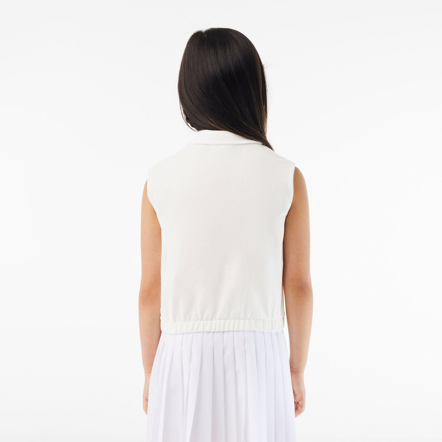 Girls’ Lacoste Cotton Piqué Sleeveless Polo Shirt - PJ5262