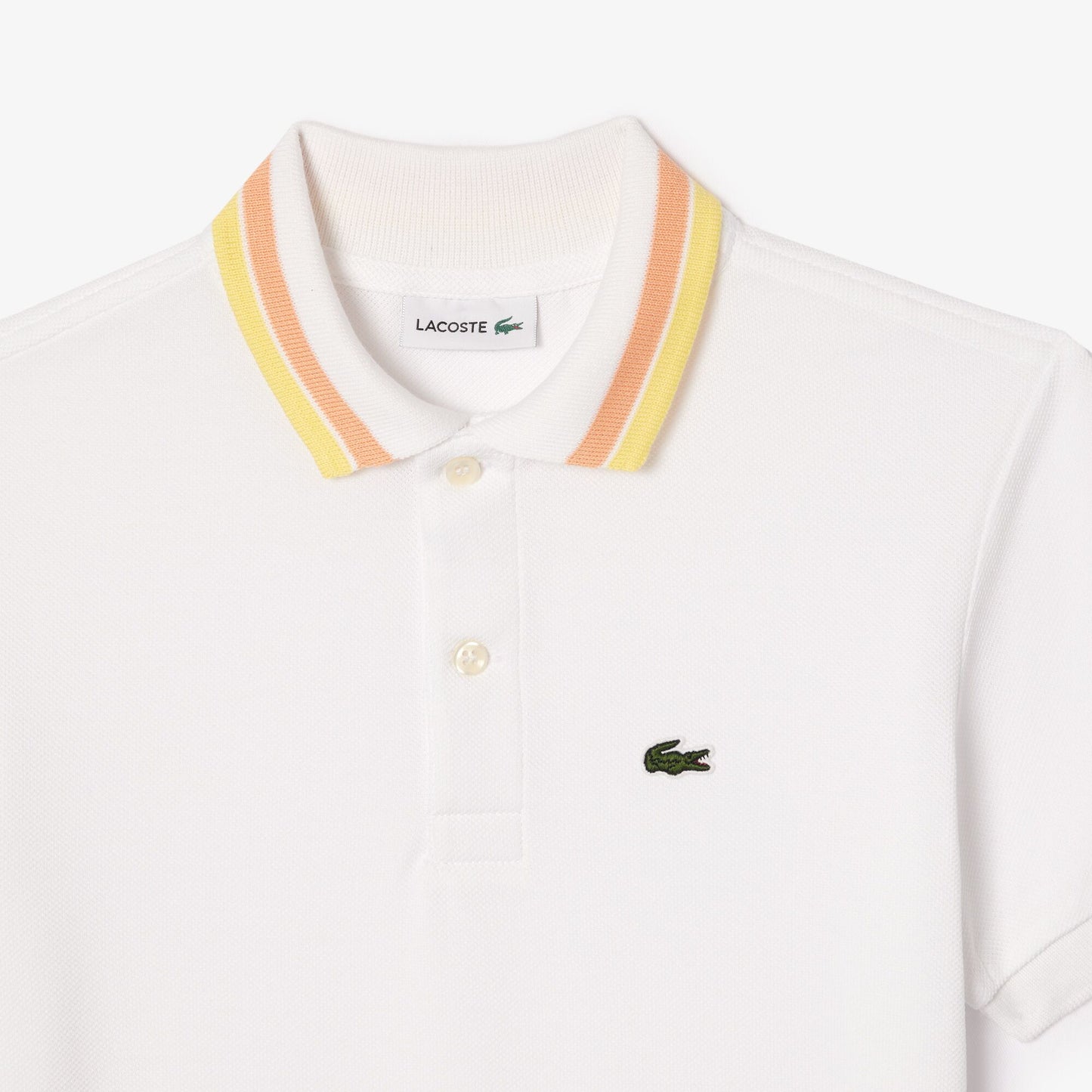 Stripe Collar Petit Piqué Polo Shirt