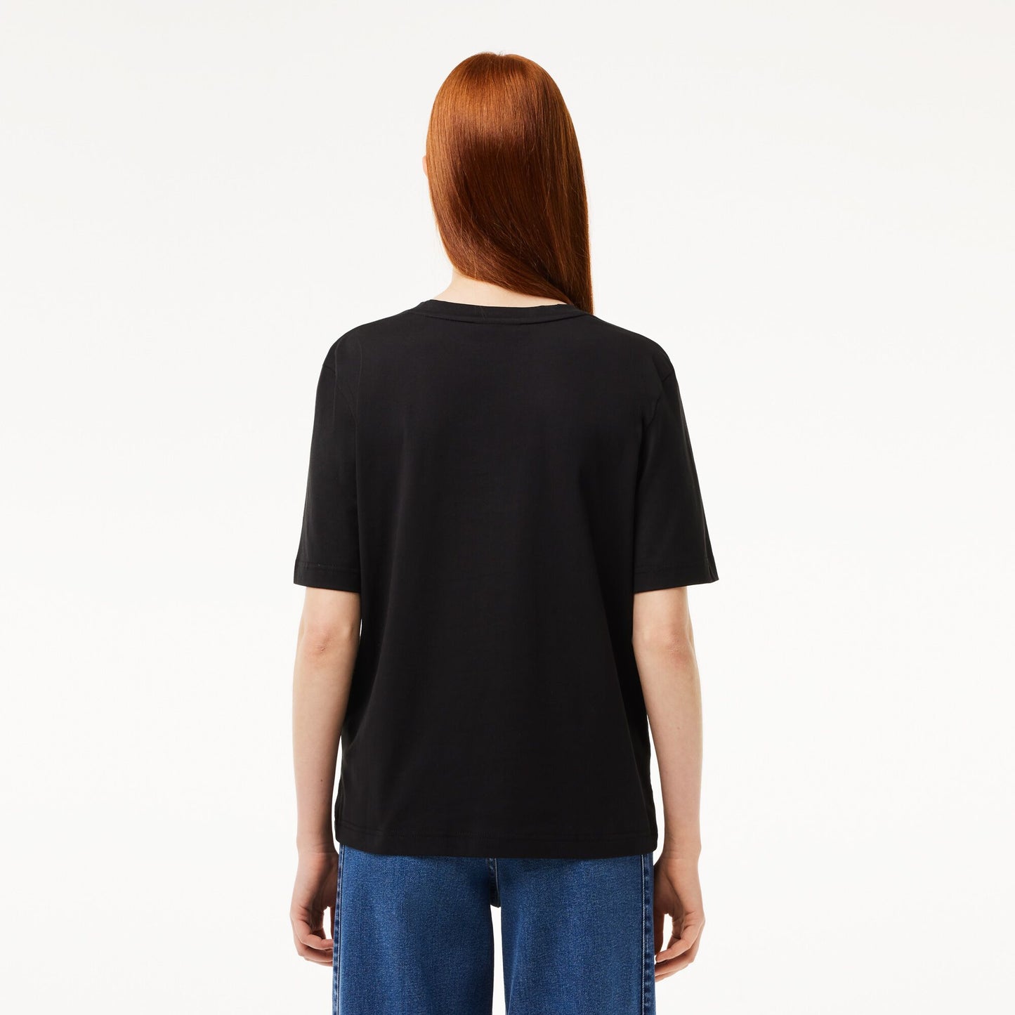 Relaxed Fit Soft Cotton Jersey V Neck T-shirt - TF7300