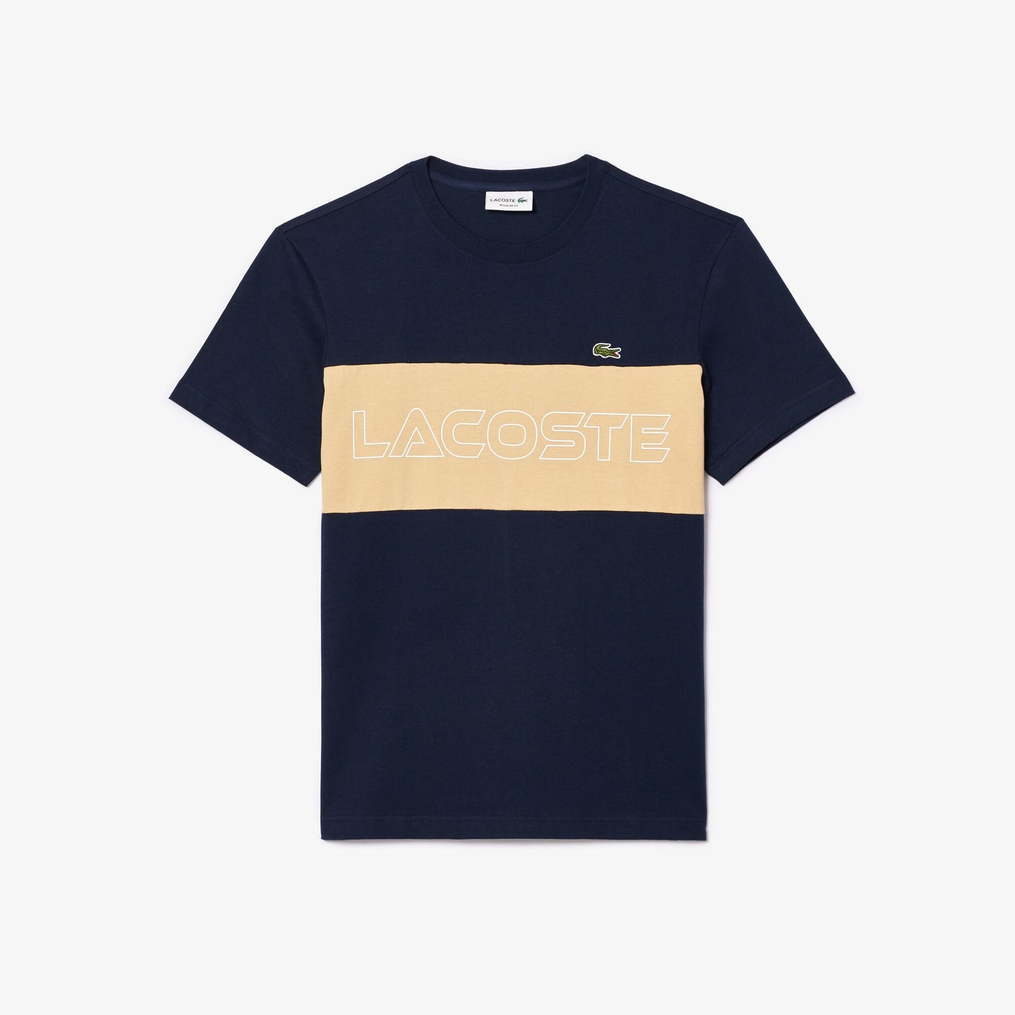 Lacoste Regular Fit Printed Colourblock T-shirt - TH1712