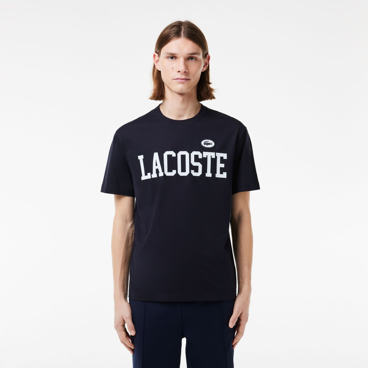 Contrast Badge Cotton T-shirt