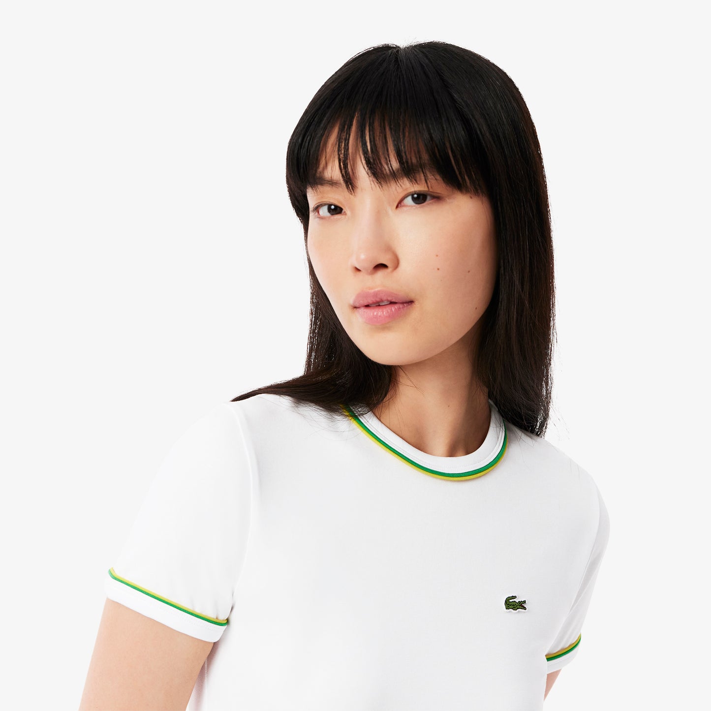 Contrast Accent Jersey T-shirt-TF0347