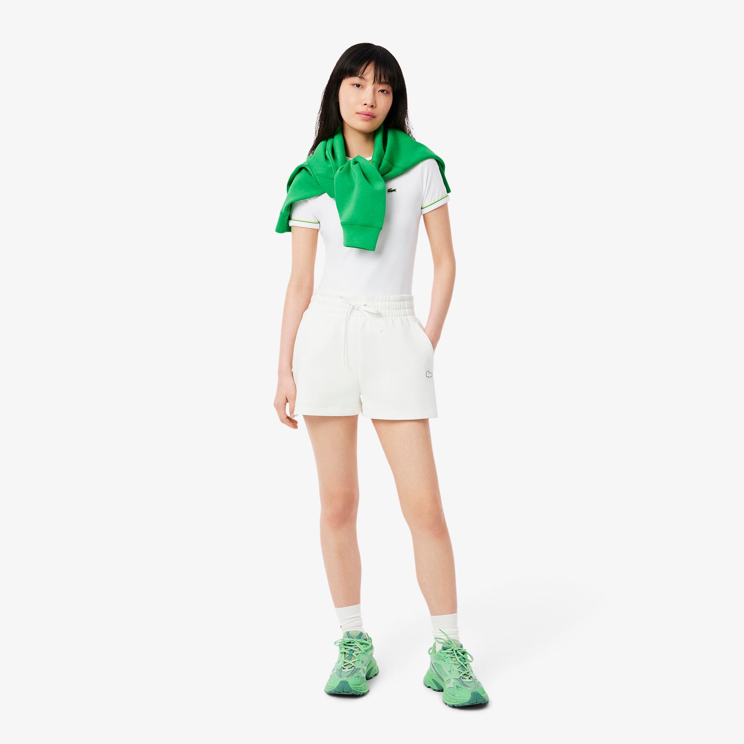 Contrast Accent Jersey T-shirt-TF0347