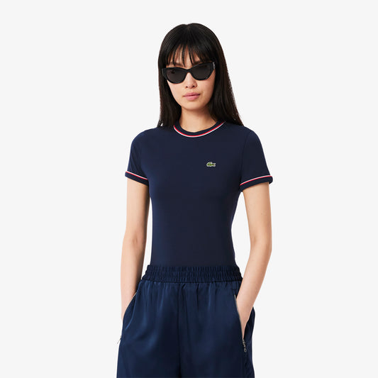 Contrast Accent Jersey T-shirt - TF0347