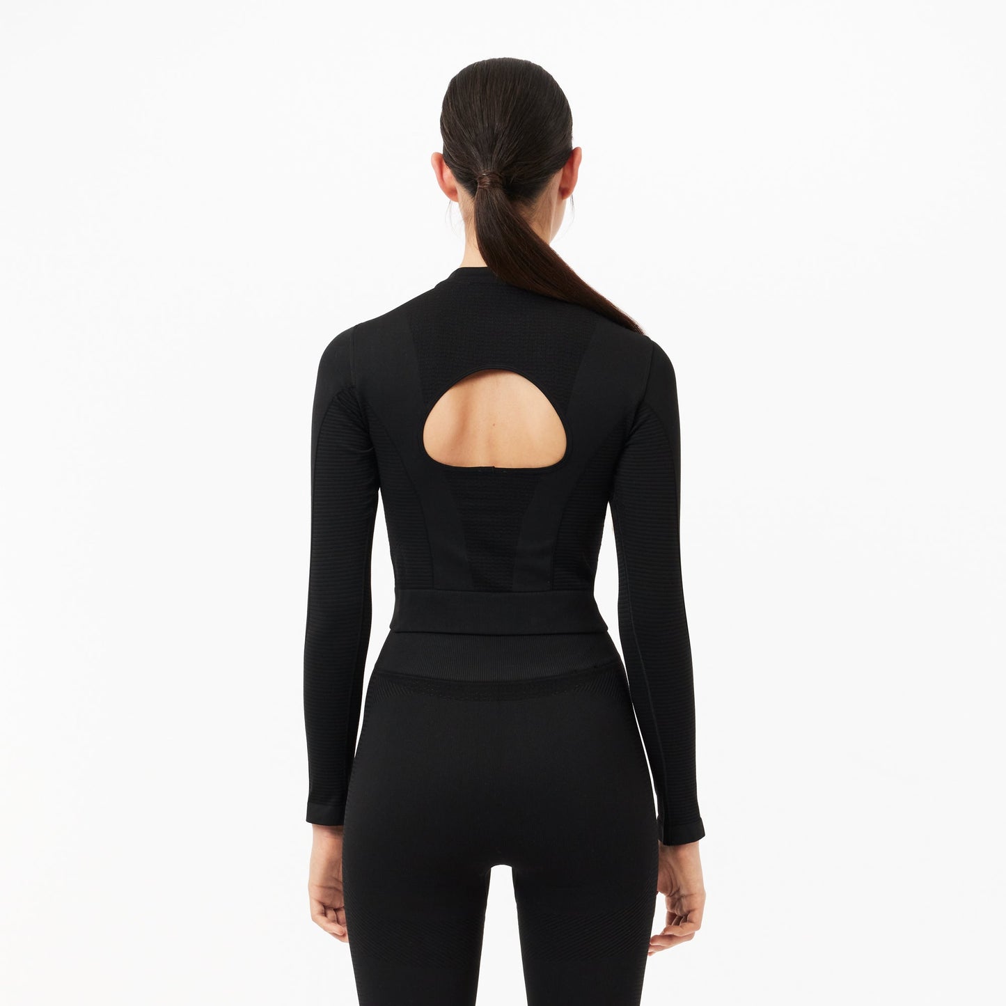 Seamless Open Back Sport Crop Top-TF1008