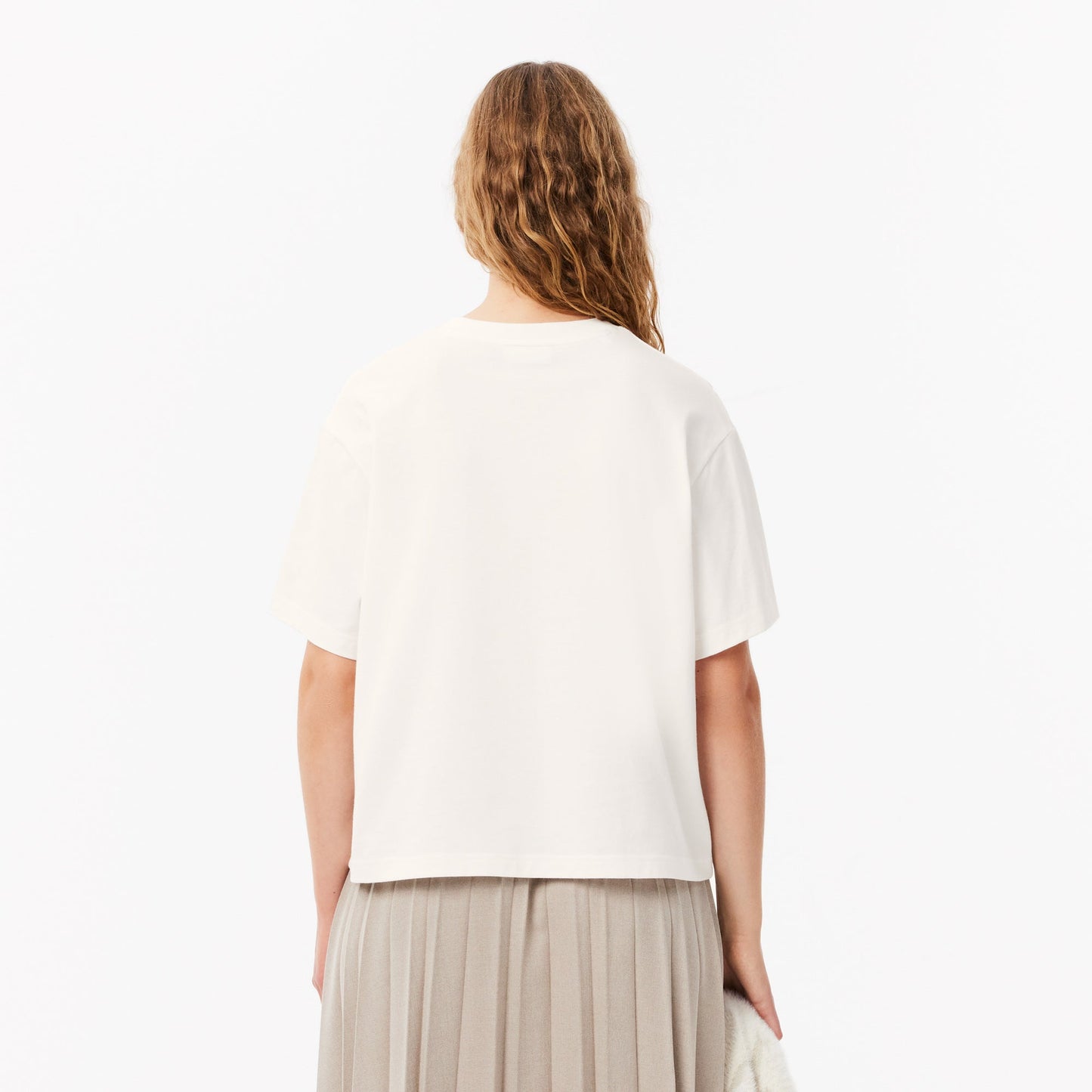 Oversized Flower Print Cotton T-shirt-TF2667