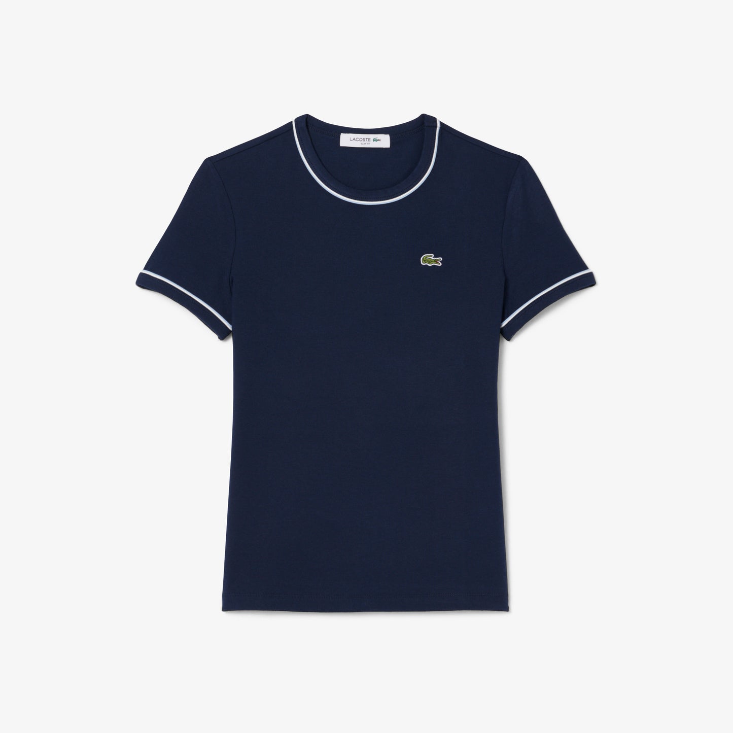 Contrast Trim Jersey T-shirt-TF5289