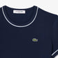 Contrast Trim Jersey T-shirt-TF5289