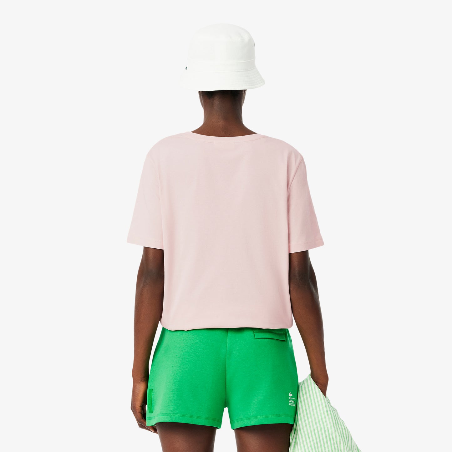 Relaxed Fit Soft Cotton V Neck T-shirt-TF7300