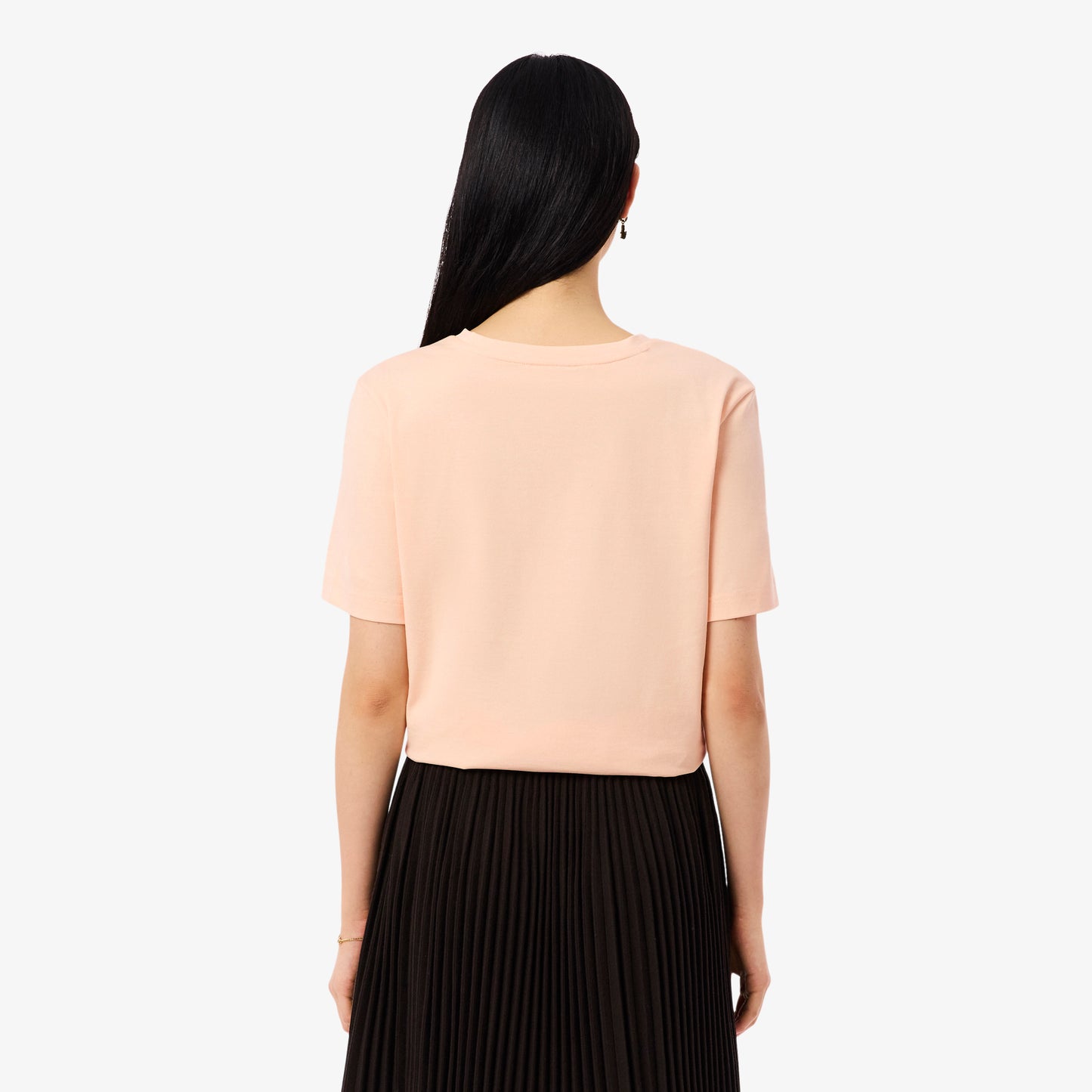 Relaxed Fit Soft Cotton V Neck T-shirt-TF7300