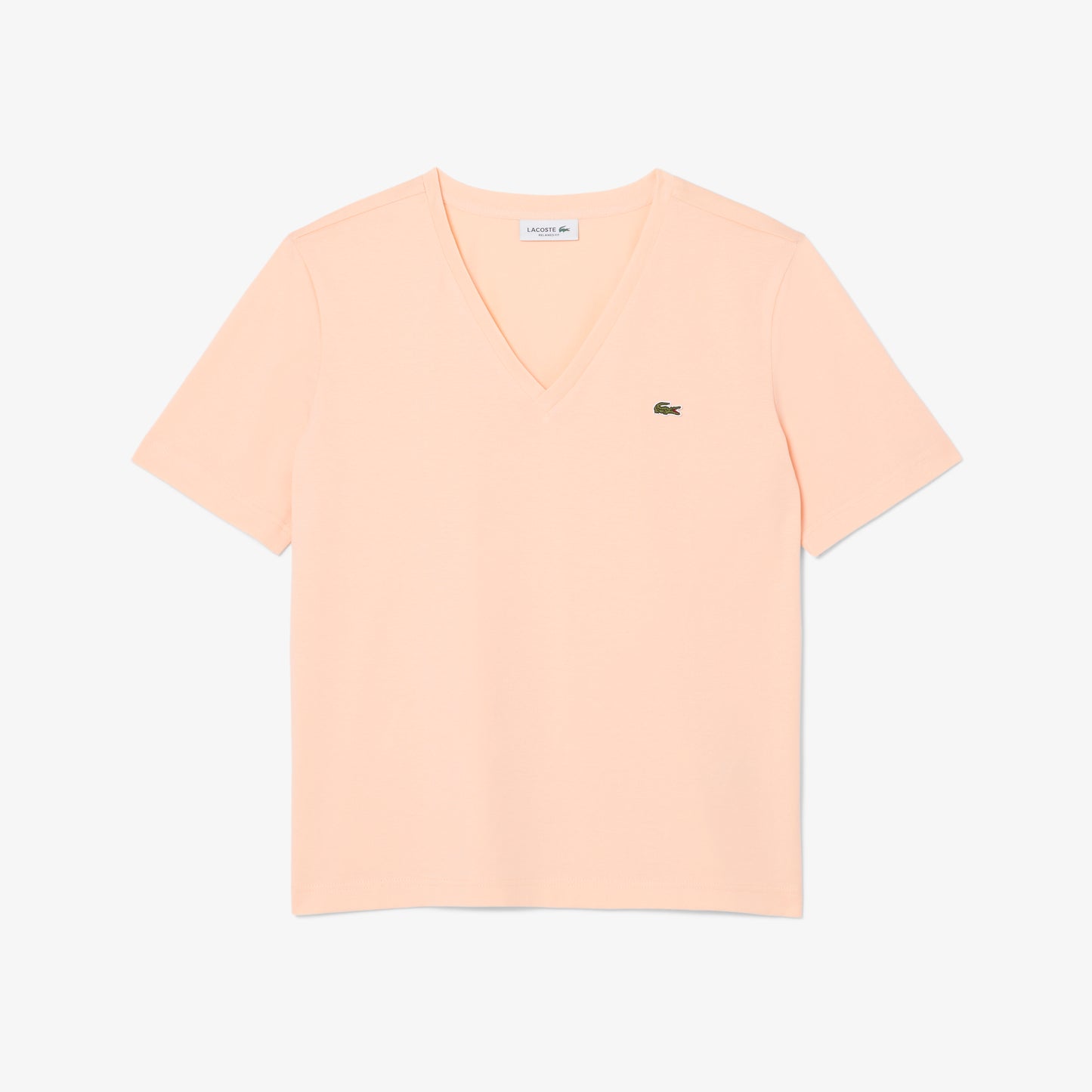 Relaxed Fit Soft Cotton V Neck T-shirt-TF7300