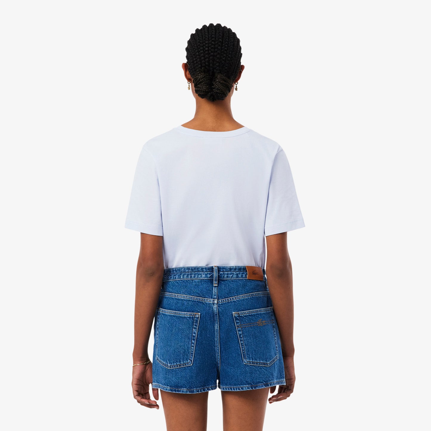 Relaxed Fit Soft Cotton V Neck T-shirt-TF7300