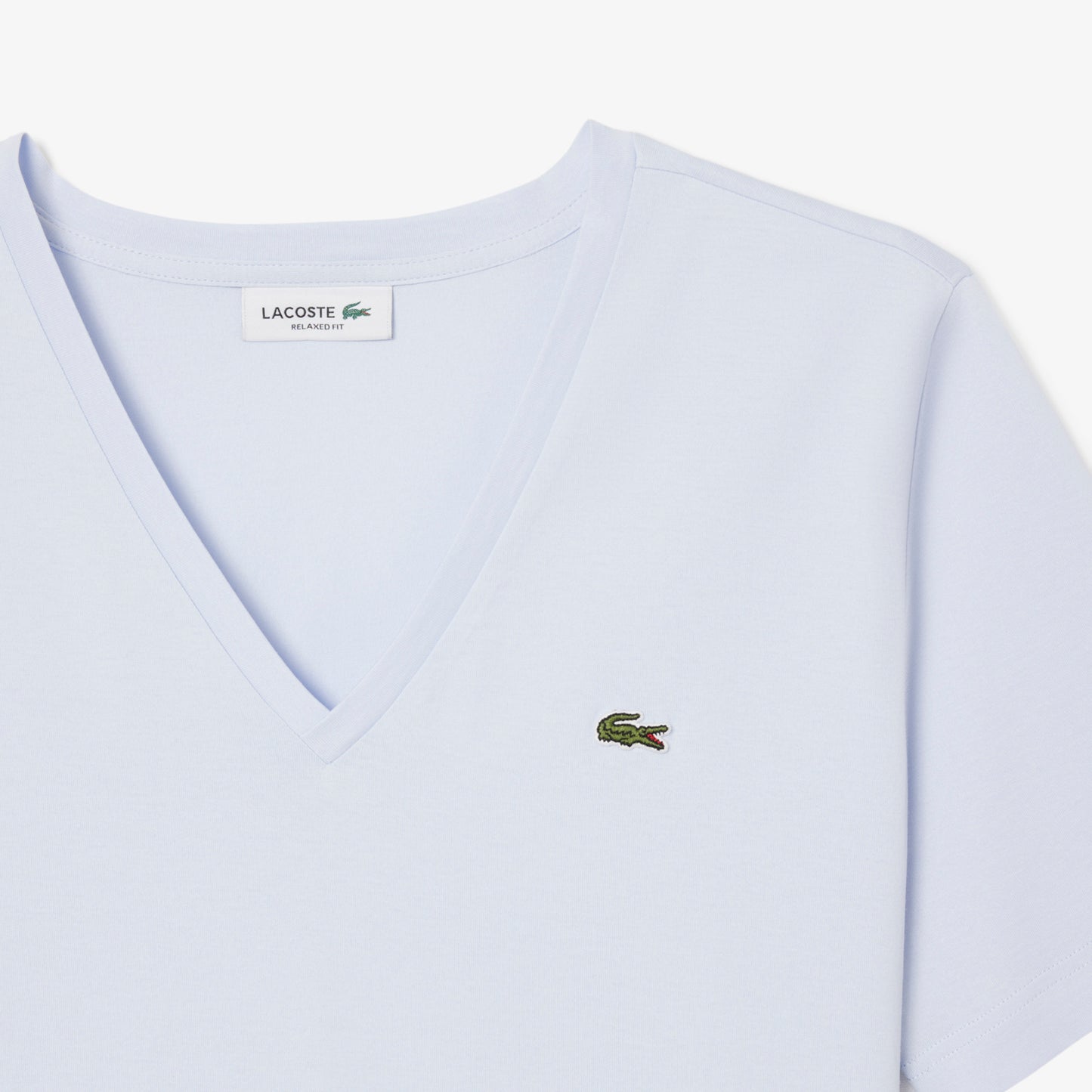 Relaxed Fit Soft Cotton V Neck T-shirt-TF7300