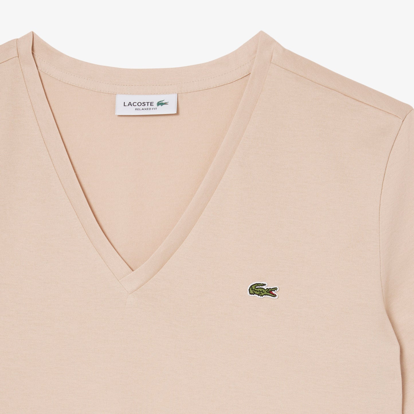 Relaxed Fit Soft Cotton V Neck T-shirt-TF7300