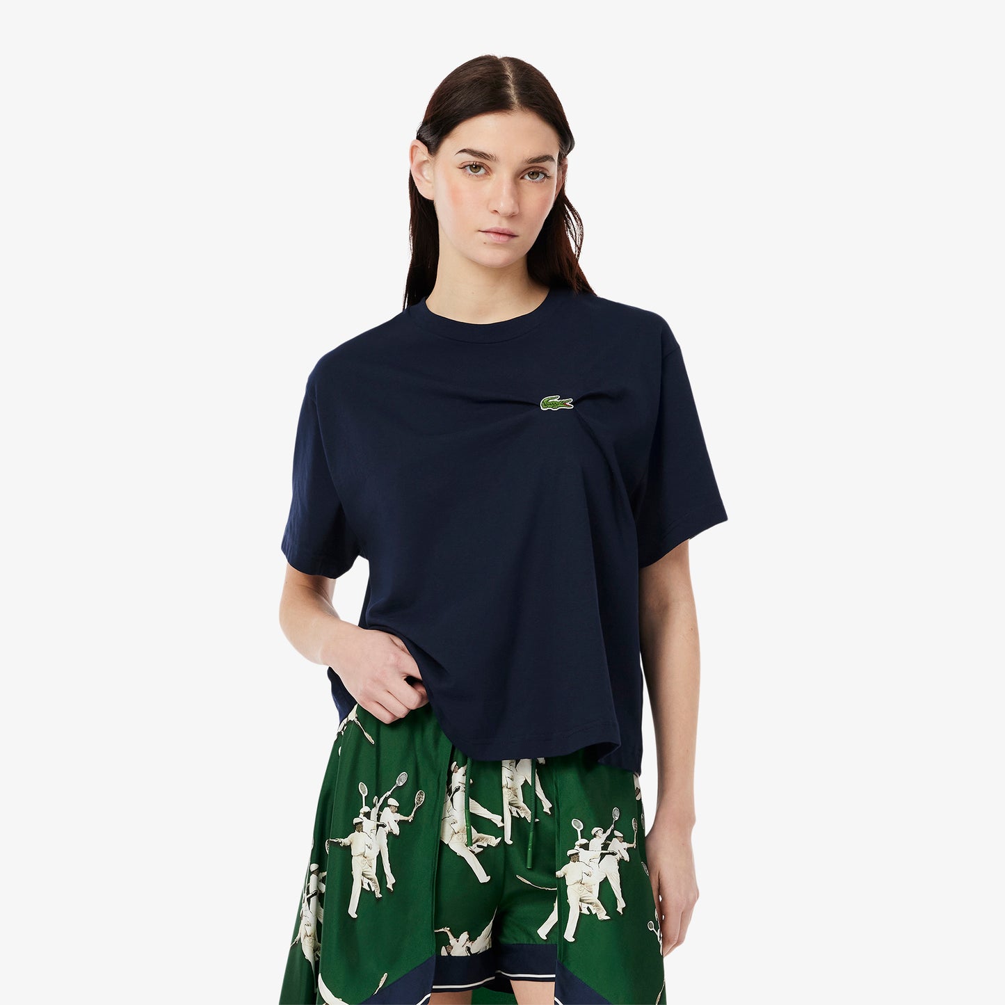 Oversized Draped Jersey T-shirt-TF9595