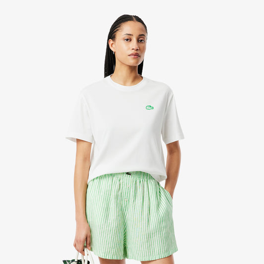 Crocodile Print Jersey T-shirt-TF9596