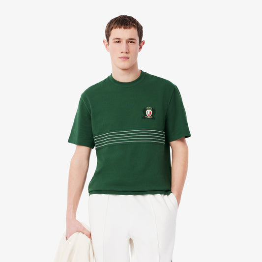 Embroidered Badge Pique T-shirt-TH0025