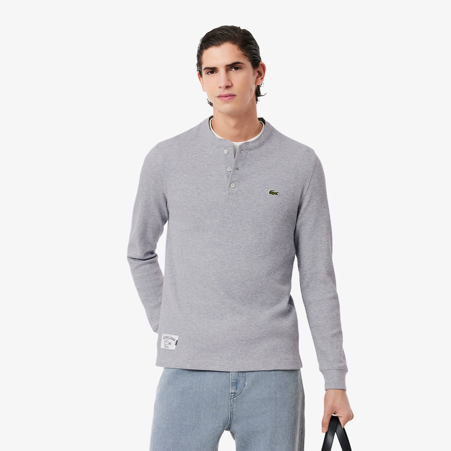Long Sleeved Waffle Knit T-shirt-TH0035