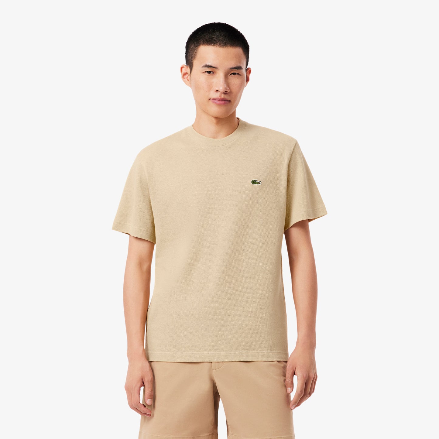 Heavy Cotton and Linen Piqué T-shirt-TH0629