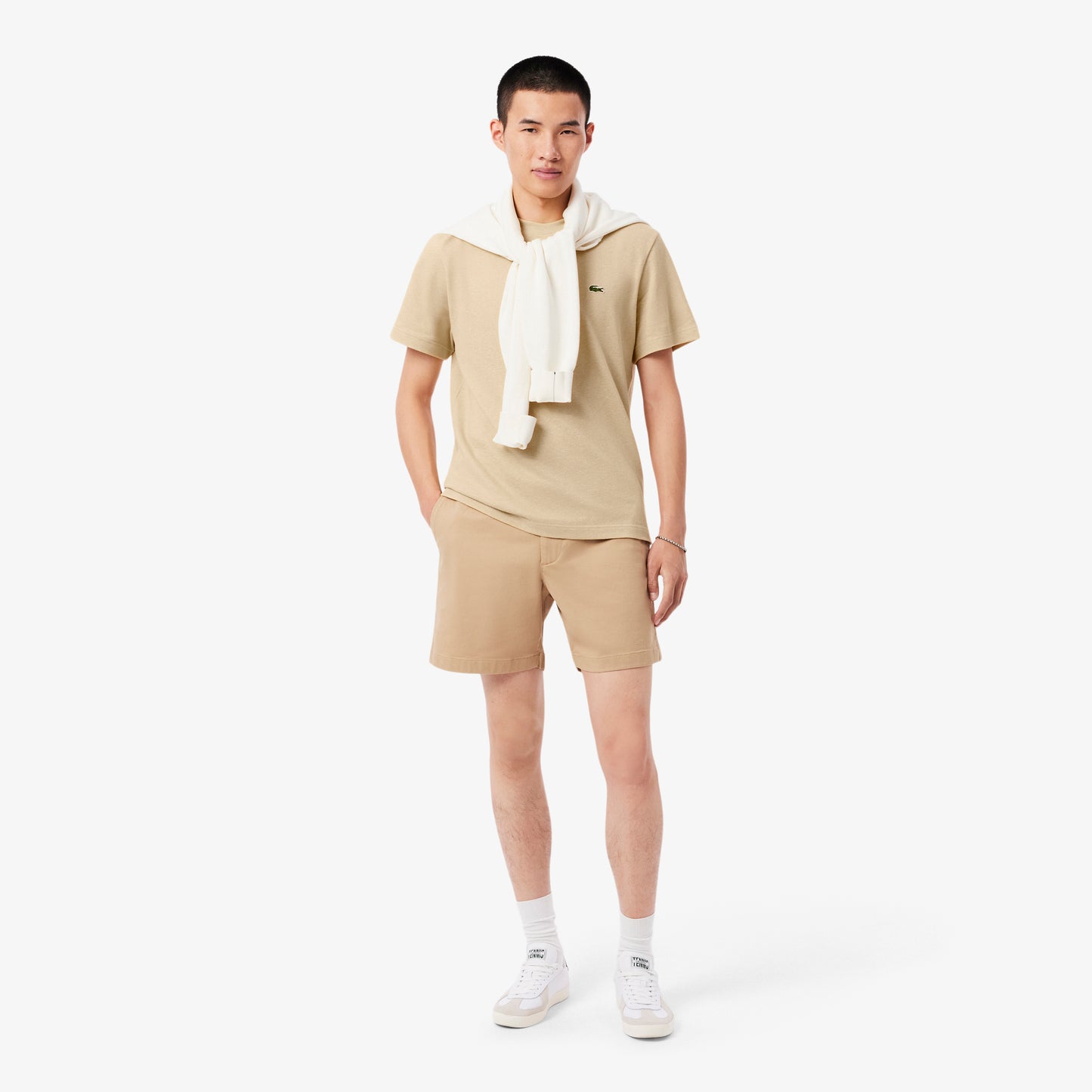Heavy Cotton and Linen Piqué T-shirt-TH0629