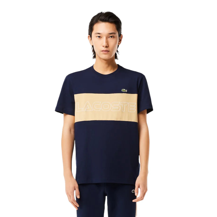 Lacoste Regular Fit Printed Colourblock T-shirt - TH1712
